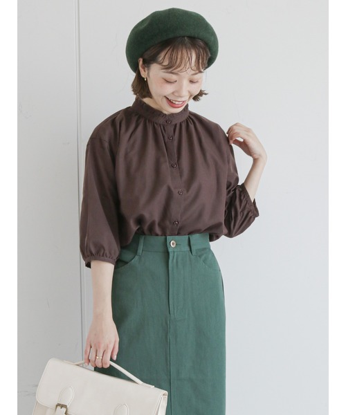 ehka sopo（エヘカソポ）の「ウールベレー帽（ハンチング/ベレー帽・レディース・ブラック/グリーン/ボルドー・ﾌﾘ-）」の10枚目の写真