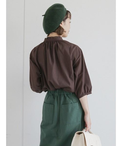 ehka sopo（エヘカソポ）の「ウールベレー帽（ハンチング/ベレー帽・レディース・ブラック/グリーン/ボルドー・ﾌﾘ-）」の12枚目の写真