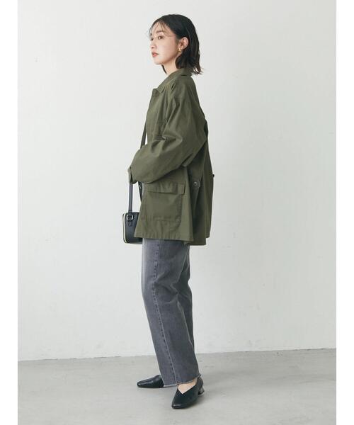 Green　Parks（グリーンパークス）の「・SUGAR SPOON カラーデニムフレアパンツ（デニムパンツ・レディース・ブラック/ピンク/グリーン/ライトインディゴブルー・FREE）」の6枚目の写真