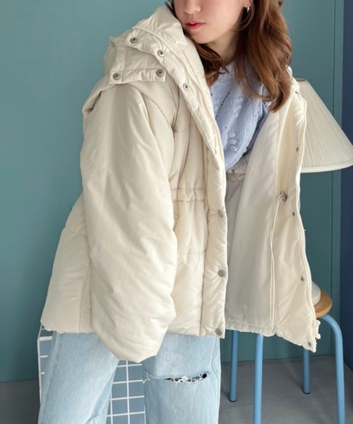 one after another NICE CLAUP(ワンアフターアナザーナイスクラップ)の「アームウォーマーぽこぽこケーブルニット(ニット/セーター・レディース・ベージュ/ブラウン/サックスブルー/ピンク・FREE)」の16枚目の写真