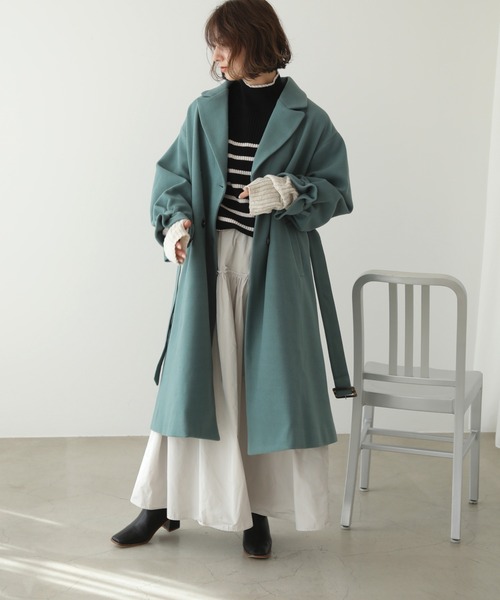 frames RAY CASSIN（フレームスレイカズン）の「WEB限定 リブアームウォーマー バラクラバ/ネックウォーマー別売り（アームカバー・レディース・ブラック系/オートミール/イエロー×グリーン/ターコイズブルー/キャメル/スミクロ・FREE）」の12枚目の写真