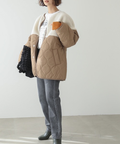 frames RAY CASSIN（フレームスレイカズン）の「WEB限定 リブアームウォーマー バラクラバ/ネックウォーマー別売り（アームカバー・レディース・ブラック系/オートミール/イエロー×グリーン/ターコイズブルー/キャメル/スミクロ・FREE）」の19枚目の写真