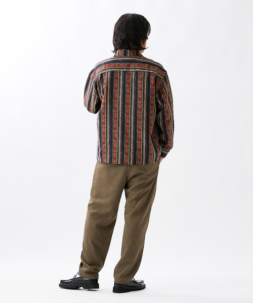 JOURNAL STANDARD(ジャーナルスタンダード)の「エスニックパターン ブッチャー CPOシャツ(シャツ/ブラウス・メンズ・タン/モカ/ブラック系その他/ダークブルー・MEDIUM/LARGE)」の7枚目の写真
