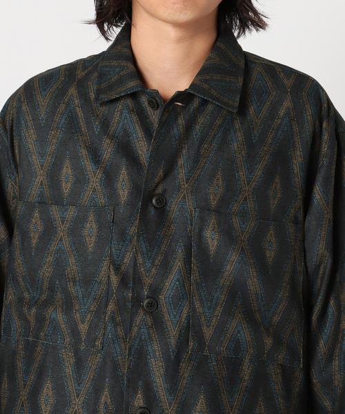 JOURNAL STANDARD(ジャーナルスタンダード)の「エスニックパターン ブッチャー CPOシャツ(シャツ/ブラウス・メンズ・タン/モカ/ブラック系その他/ダークブルー・MEDIUM/LARGE)」の13枚目の写真