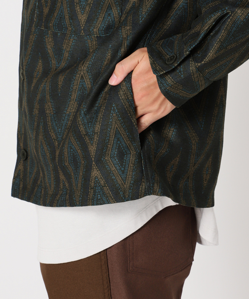 JOURNAL STANDARD(ジャーナルスタンダード)の「エスニックパターン ブッチャー CPOシャツ(シャツ/ブラウス・メンズ・タン/モカ/ブラック系その他/ダークブルー・MEDIUM/LARGE)」の17枚目の写真