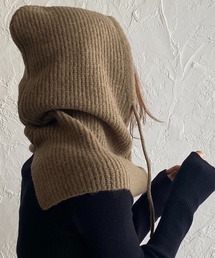 She's Closet（シーズクローゼット）の「バラクラバリブニットフードウォーマー（ネックウォーマー/スヌード）」