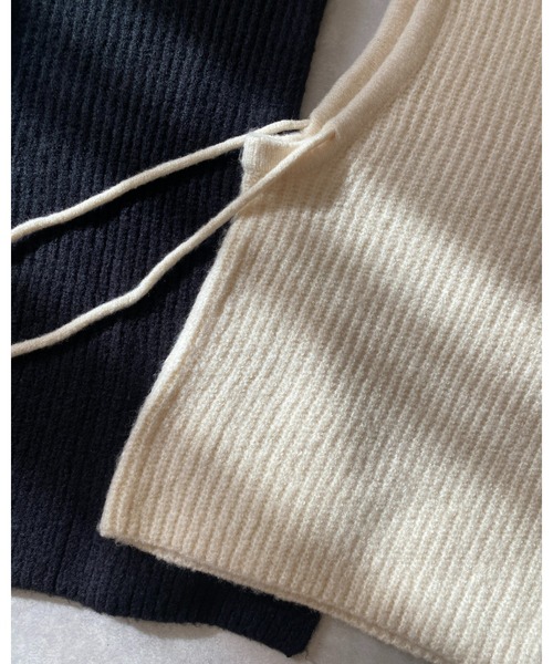 She's Closet（シーズクローゼット）の「バラクラバリブニットフードウォーマー（ネックウォーマー/スヌード・レディース・ブラック/ブラウン/アイボリー/モカ/オレンジ・FREE）」の14枚目の写真