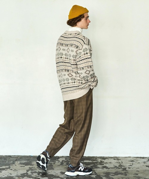 EMMA CLOTHES(エマクローズ)の「ネイティブ柄 ルーズクルーネックプルオーバーニット EMMA CLOTHES(ニット/セーター・メンズ・ダークグリーン系/ブラウン系/アイボリー系/ベージュ系・L/M)」の17枚目の写真