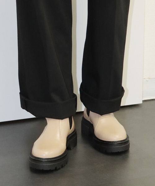 eness（エネス）の「ENESS/エネス サイドゴアブーツ レザーブーツ ショートブーツ（ブーツ・メンズ・ブラック/ベージュ・37/36/39/38）」の17枚目の写真