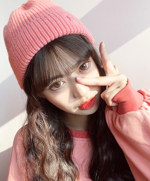 EPICKS（エピックス）の「ロゴ刺繍リブニットキャップ（ニットキャップ/ビーニー・レディース・ブラック/パープル/ピンク/イエロー/オレンジ/ブルー/アイボリー/グリーン・F）」の20枚目の写真