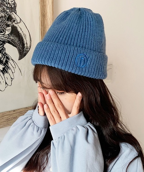 EPICKS（エピックス）の「ロゴ刺繍リブニットキャップ（ニットキャップ/ビーニー・レディース・ブラック/パープル/ピンク/イエロー/オレンジ/ブルー/アイボリー/グリーン・F）」の16枚目の写真