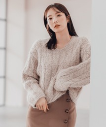 Andemiu | フェザーケーブルニット169115(ニット/セーター)