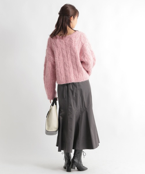 Andemiu（アンデミュウ）の「フェザーケーブルニット169115（ニット