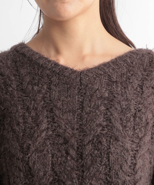 Andemiu（アンデミュウ）の「フェザーケーブルニット169115（ニット