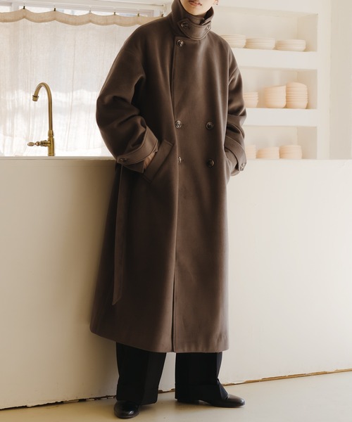 ウールライク2WAYダブルチェスターコート ウールライク2WAYダブルチェスターコート（チェスターコート