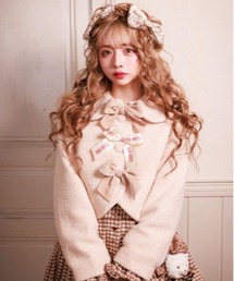 PINK HOUSE × misako aoki リボン付きショートコート PINK HOUSE（ピンクハウス）の「【PINK HOUSE×misako aoki】リボン付き