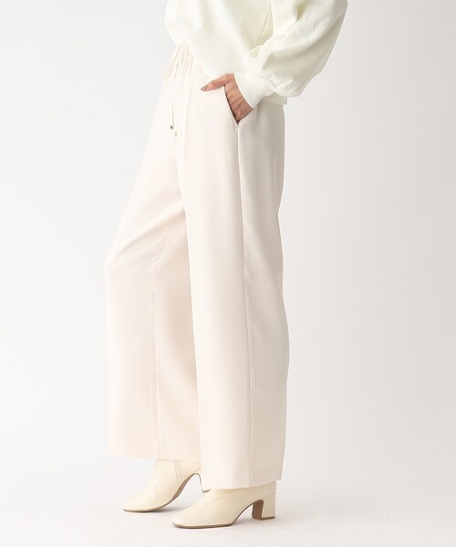 OPAQUE.CLIP（オペークドットクリップ）の「◆ストレッチダブルクロス イージーワイドパンツ（その他パンツ・レディース・アイボリー/ブラック/ベージュ/オレンジ・34/42/40/38/36）」の12枚目の写真