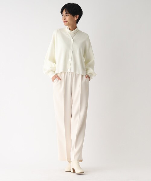 OPAQUE.CLIP（オペークドットクリップ）の「◆ストレッチダブルクロス イージーワイドパンツ（その他パンツ・レディース・アイボリー/ブラック/ベージュ/オレンジ・34/42/40/38/36）」の14枚目の写真