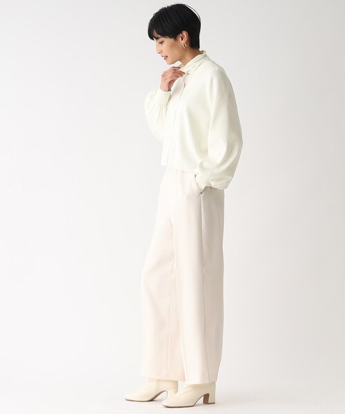 OPAQUE.CLIP（オペークドットクリップ）の「◆ストレッチダブルクロス イージーワイドパンツ（その他パンツ・レディース・アイボリー/ブラック/ベージュ/オレンジ・34/42/40/38/36）」の15枚目の写真