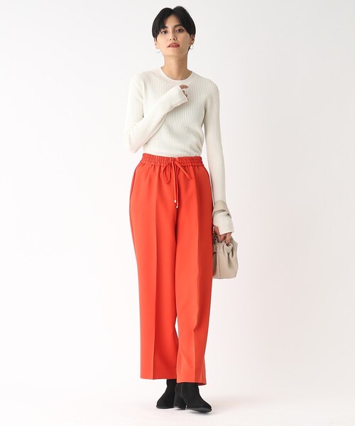 OPAQUE.CLIP（オペークドットクリップ）の「◆ストレッチダブルクロス イージーワイドパンツ（その他パンツ・レディース・アイボリー/ブラック/ベージュ/オレンジ・34/42/40/38/36）」の20枚目の写真