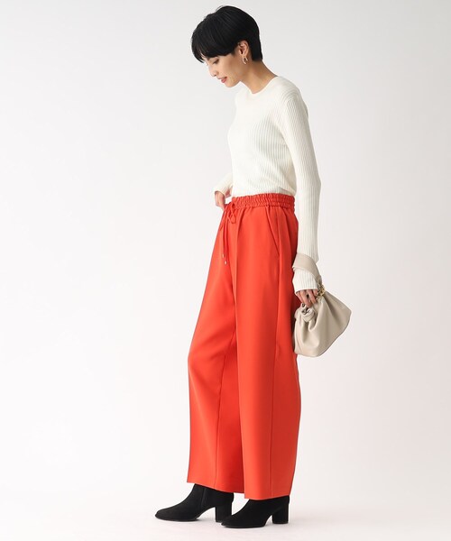 OPAQUE.CLIP（オペークドットクリップ）の「◆ストレッチダブルクロス イージーワイドパンツ（その他パンツ・レディース・アイボリー/ブラック/ベージュ/オレンジ・34/42/40/38/36）」の21枚目の写真