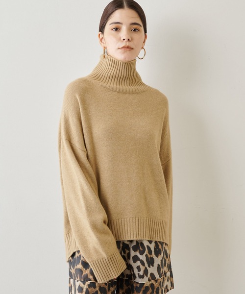 Whim Gazette（ウィムガゼット）の「ウールタートルニット（ニット/セーター・レディース・ネイビー/サックスブルー/キャメル・FREE）」の3枚目の写真