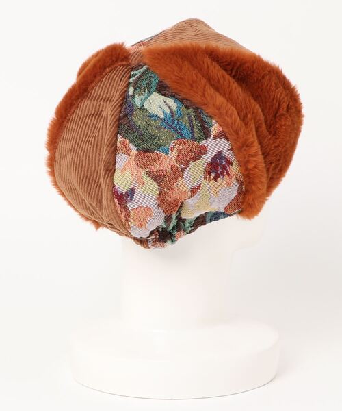 チャイハネ（チャイハネ）の「【チャイハネ】フラリパッチワークベレー（ハンチング/ベレー帽・レディース・ブラック/ホワイト/ブラウン・FREE）」の10枚目の写真