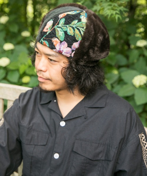 チャイハネ（チャイハネ）の「【チャイハネ】フラリパッチワークベレー（ハンチング/ベレー帽・レディース・ブラック/ホワイト/ブラウン・FREE）」の3枚目の写真