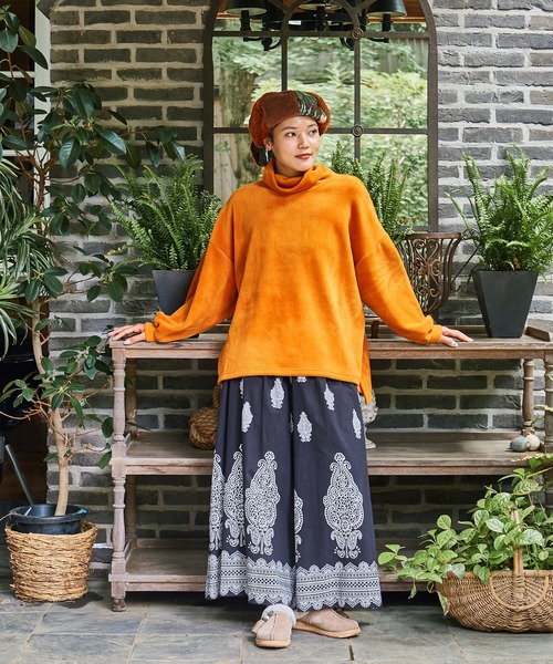 チャイハネ（チャイハネ）の「【チャイハネ】フラリパッチワークベレー（ハンチング/ベレー帽・レディース・ブラック/ホワイト/ブラウン・FREE）」の13枚目の写真