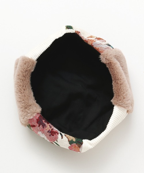 チャイハネ（チャイハネ）の「【チャイハネ】フラリパッチワークベレー（ハンチング/ベレー帽・レディース・ブラック/ホワイト/ブラウン・FREE）」の6枚目の写真