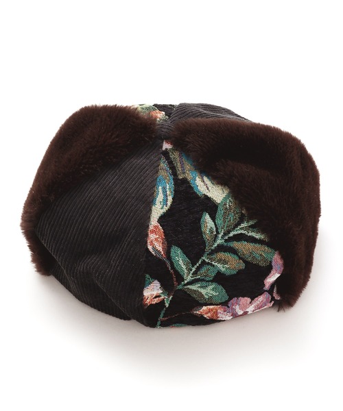 チャイハネ（チャイハネ）の「【チャイハネ】フラリパッチワークベレー（ハンチング/ベレー帽・レディース・ブラック/ホワイト/ブラウン・FREE）」の8枚目の写真