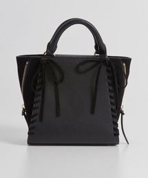 NOELA | スエードコンビリボンバッグ(ハンドバッグ)