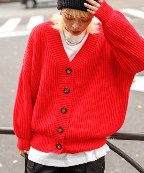 SpRay(スプレイ)の「アゼルーズカーディガン(カーディガン/ボレロ・レディース・ブラウン/ピンク/ライム/グリーン/ブルー/アイボリー/ブラック/オレンジ/ライトベージュ・FREE)」の2枚目の写真