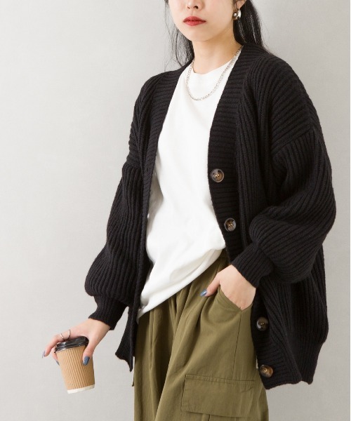 SpRay(スプレイ)の「アゼルーズカーディガン(カーディガン/ボレロ・レディース・ブラウン/ピンク/ライム/グリーン/ブルー/アイボリー/ブラック/オレンジ/ライトベージュ・FREE)」の4枚目の写真