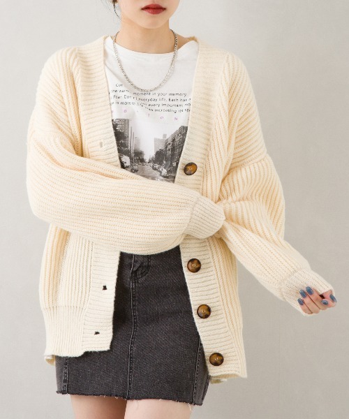 SpRay(スプレイ)の「アゼルーズカーディガン(カーディガン/ボレロ・レディース・ブラウン/ピンク/ライム/グリーン/ブルー/アイボリー/ブラック/オレンジ/ライトベージュ・FREE)」の10枚目の写真