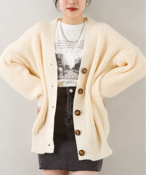 SpRay(スプレイ)の「アゼルーズカーディガン(カーディガン/ボレロ・レディース・ブラウン/ピンク/ライム/グリーン/ブルー/アイボリー/ブラック/オレンジ/ライトベージュ・FREE)」の12枚目の写真