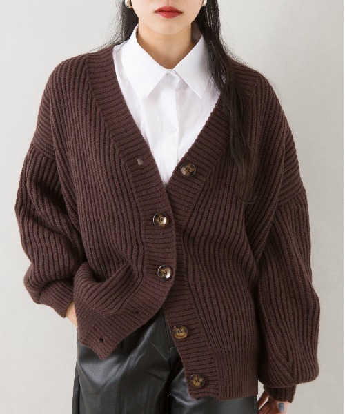 SpRay(スプレイ)の「アゼルーズカーディガン(カーディガン/ボレロ・レディース・ブラウン/ピンク/ライム/グリーン/ブルー/アイボリー/ブラック/オレンジ/ライトベージュ・FREE)」の19枚目の写真