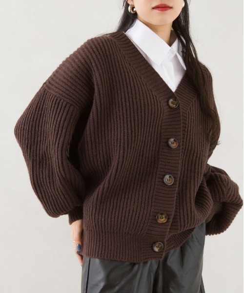 SpRay(スプレイ)の「アゼルーズカーディガン(カーディガン/ボレロ・レディース・ブラウン/ピンク/ライム/グリーン/ブルー/アイボリー/ブラック/オレンジ/ライトベージュ・FREE)」の20枚目の写真