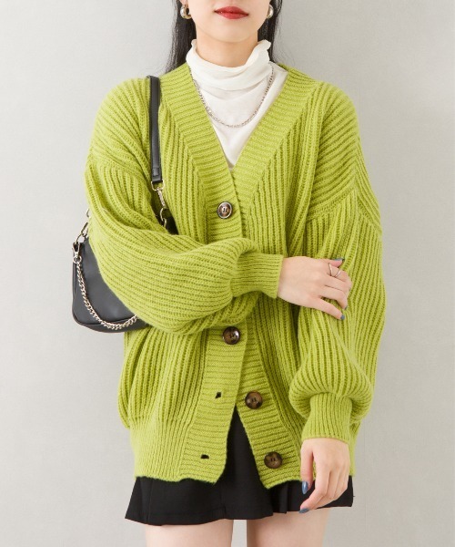 SpRay(スプレイ)の「アゼルーズカーディガン(カーディガン/ボレロ・レディース・ブラウン/ピンク/ライム/グリーン/ブルー/アイボリー/ブラック/オレンジ/ライトベージュ・FREE)」の21枚目の写真