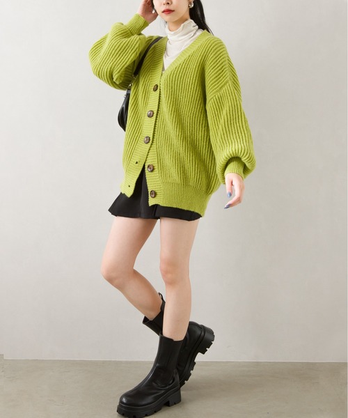 SpRay(スプレイ)の「アゼルーズカーディガン(カーディガン/ボレロ・レディース・ブラウン/ピンク/ライム/グリーン/ブルー/アイボリー/ブラック/オレンジ/ライトベージュ・FREE)」の22枚目の写真