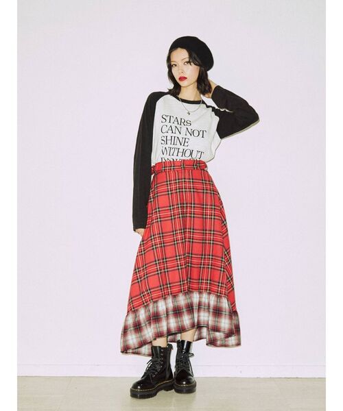 jouetie（ジュエティ）の「ヘムフリルミディスカート（スカート・レディース・ブラック/パープル/グレー/レッド・MEDIUM）」の11枚目の写真