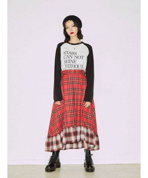 jouetie（ジュエティ）の「ヘムフリルミディスカート（スカート・レディース・ブラック/パープル/グレー/レッド・MEDIUM）」の8枚目の写真