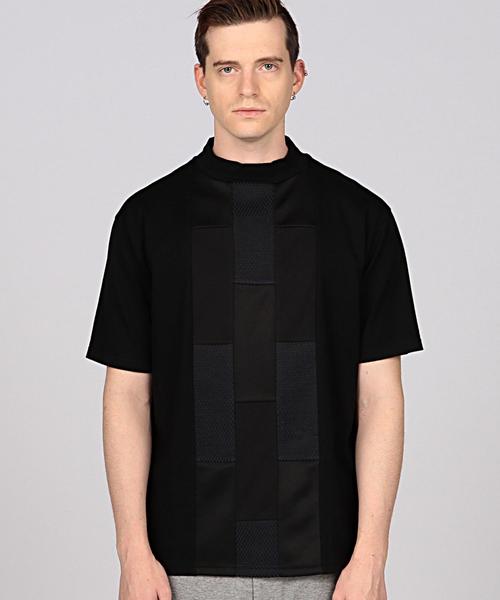 EN ROUTE（アンルート）の「ENR パッチワークショートスリーブ●（Tシャツ/カットソー・メンズ・ホワイト/ブラック・2/3/1）」の2枚目の写真