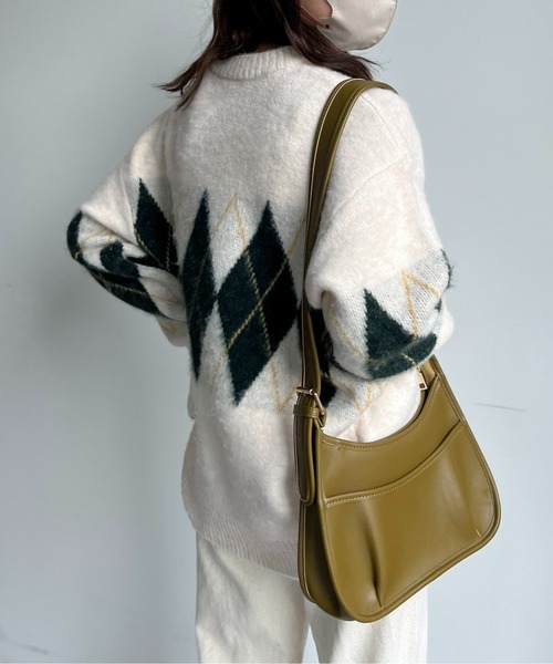 CPCM（シーピーシーエム）の「アーガイル起毛ニットプルオーバー（ニット/セーター・メンズ・マスタード/ブラック/アイボリー/グリーン・LARGE/MEDIUM）」の10枚目の写真