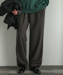 SENSE OF PLACE by URBAN RESEARCH | チェックウールブレンドワイドパンツ(スラックス)