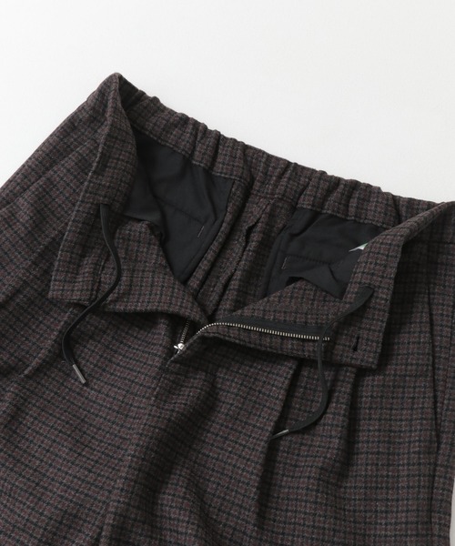 SENSE OF PLACE by URBAN RESEARCH（センスオブプレイスバイアーバンリサーチ）の「チェックウールブレンドワイドパンツ（スラックス・メンズ・ブラック/ベージュ・MEDIUM/LARGE）」の5枚目の写真