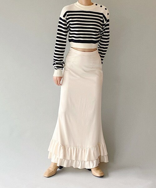 Charles Chaton（シャルルシャトン）の「マリンニットプルオーバー（ニット/セーター・レディース・ホワイト/レッド・FREE）」の3枚目の写真