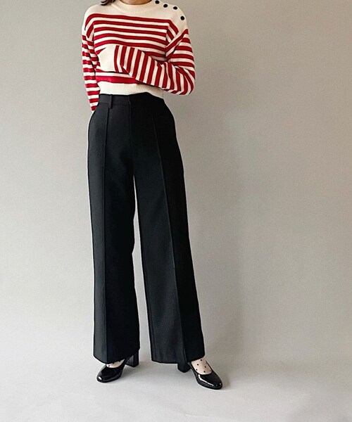 Charles Chaton（シャルルシャトン）の「マリンニットプルオーバー（ニット/セーター・レディース・ホワイト/レッド・FREE）」の6枚目の写真