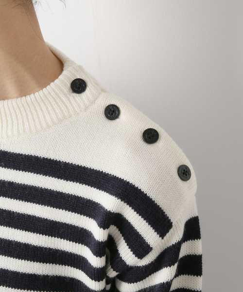 Charles Chaton（シャルルシャトン）の「マリンニットプルオーバー（ニット/セーター・レディース・ホワイト/レッド・FREE）」の15枚目の写真