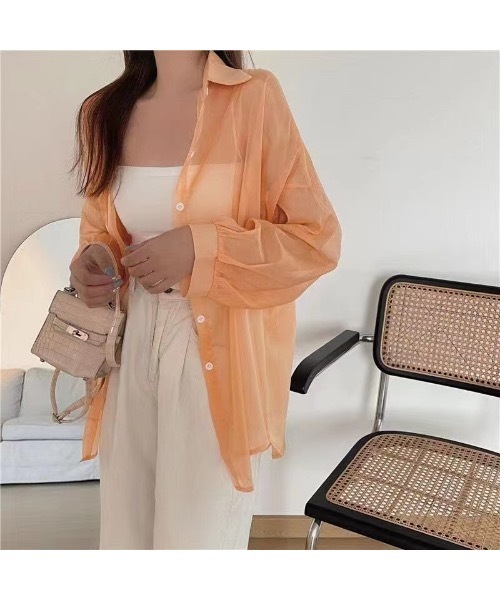 Burner(バーナー)の「【OKUOKU 0909】カラー シアー シャツ oku-tops-677630247305-15(シャツ/ブラウス・レディース・C/D/E/F/A/H/J/K/G/I・FREE)」の7枚目の写真